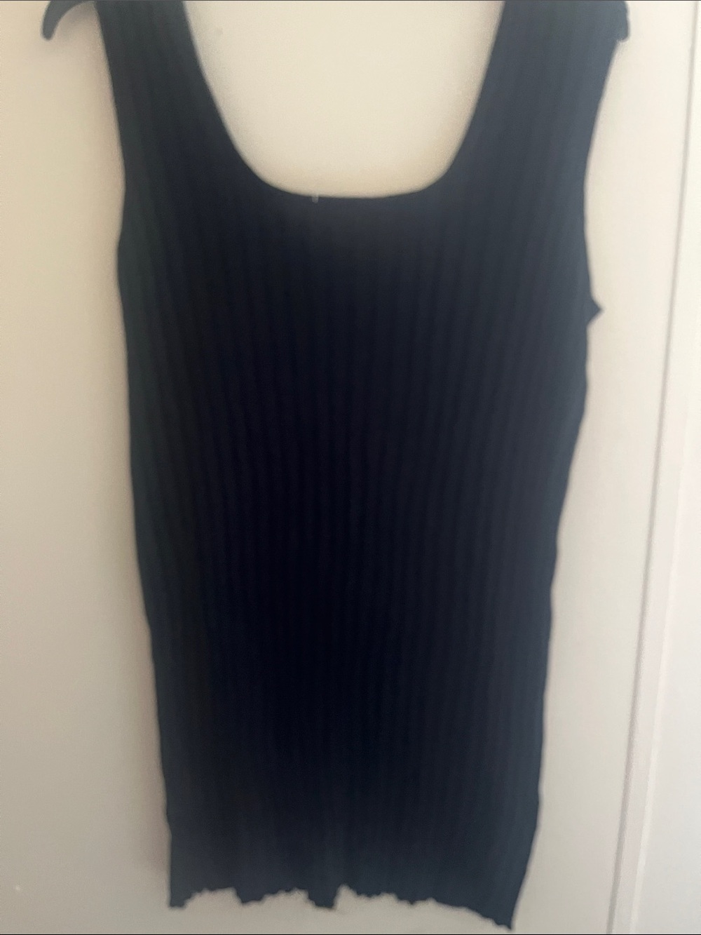 a new day Black Ribbed Scoop Neck Tank Top